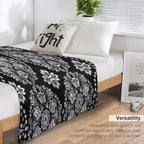 Vintage Bandana Coverlet Textile Print  Cali Boho  Bossy Cat Home Multi-functional Throw Blanket