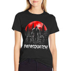 Papa Squatch Funny Bigfoot Dad Sasquatch Yeti Fathers Day  High-quality Stitching T-Shirt