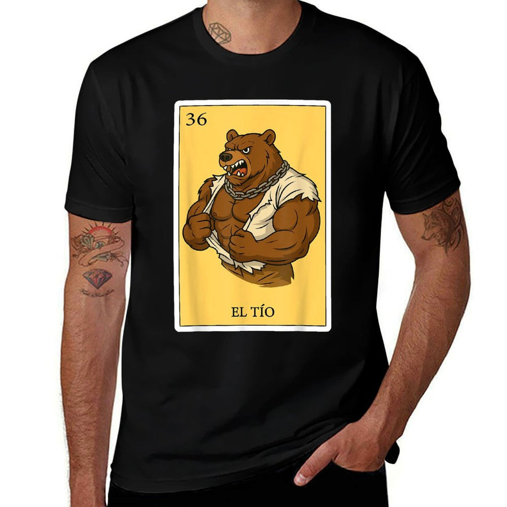 El Tio Grizzly  Spanish-Mexican Bingo Gifts for Tio  Easy-care T-Shirt