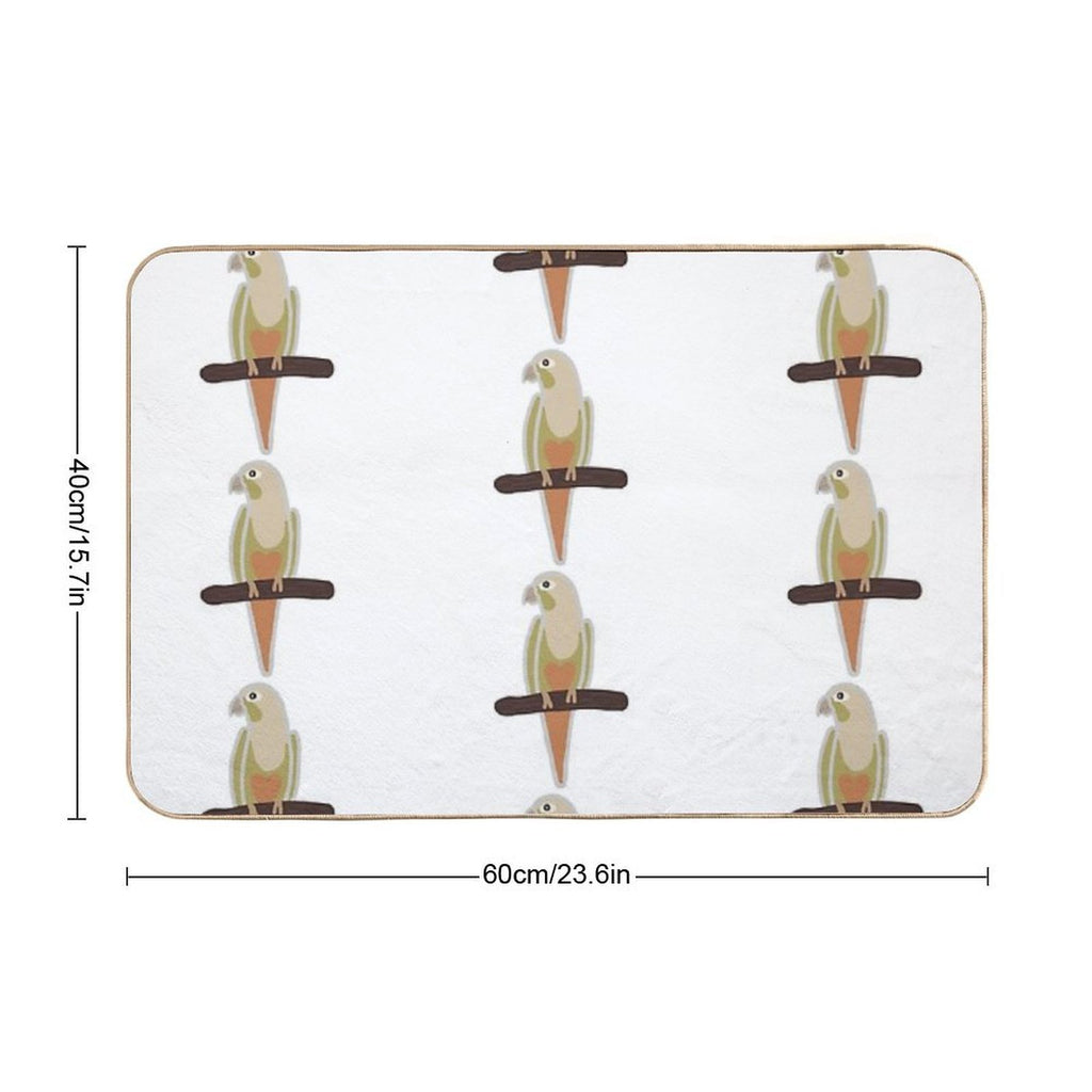 Pineapple Conure  Slip-Resistant Bath Mat