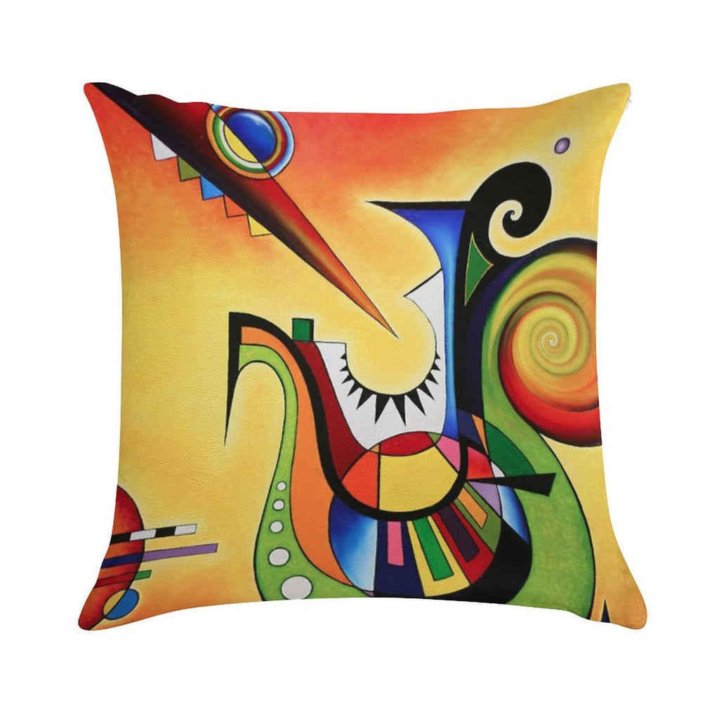 Homage to Kandinsky,  Sailing Soft Hidden Zipper Throw Pillow