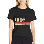 LUCY Gift Name Personalized Retro Vintage 80s 90s Birthday  Graphic-printed T-Shirt