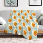 Deviled Egg Pattern - Blue Travel-friendly Throw Blanket
