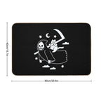 Cat Riding Grim Reaper  Anti-Trip Bath Mat