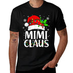 Mimi Claus Christmas Lights Pajama Family Matching  High-quality Stitching T-Shirt