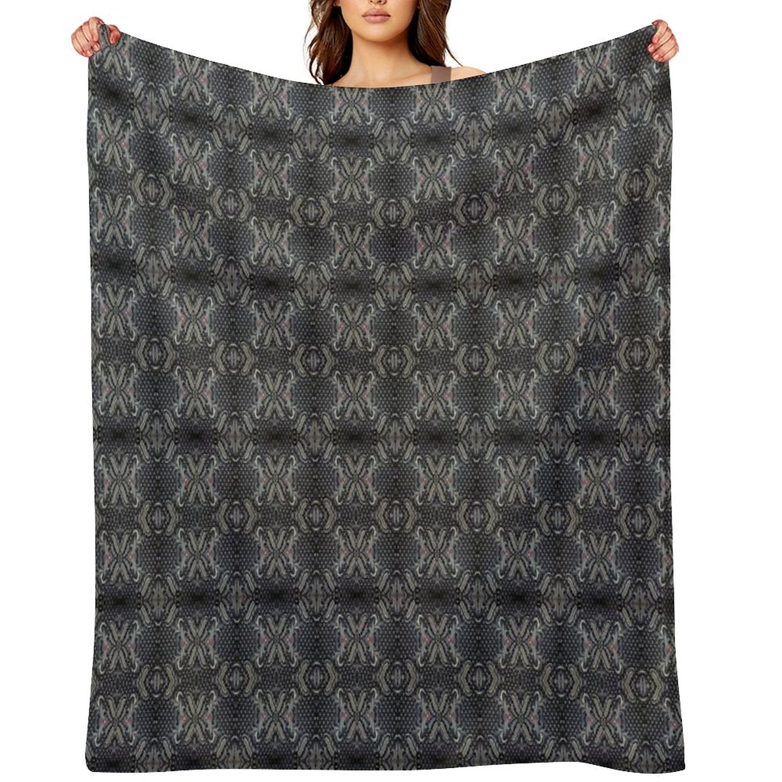 Batik Black And Gold Premier Velvety-soft Throw Blanket