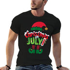 Funny Christmas in July Summer Elf Santa Xmas  Slim-fit Cut T-Shirt