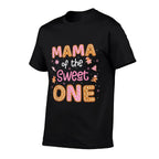 Mama Of The Sweet One Gingerbread 1st Birthday Girl Xmas  Fade-proof Color T-Shirt