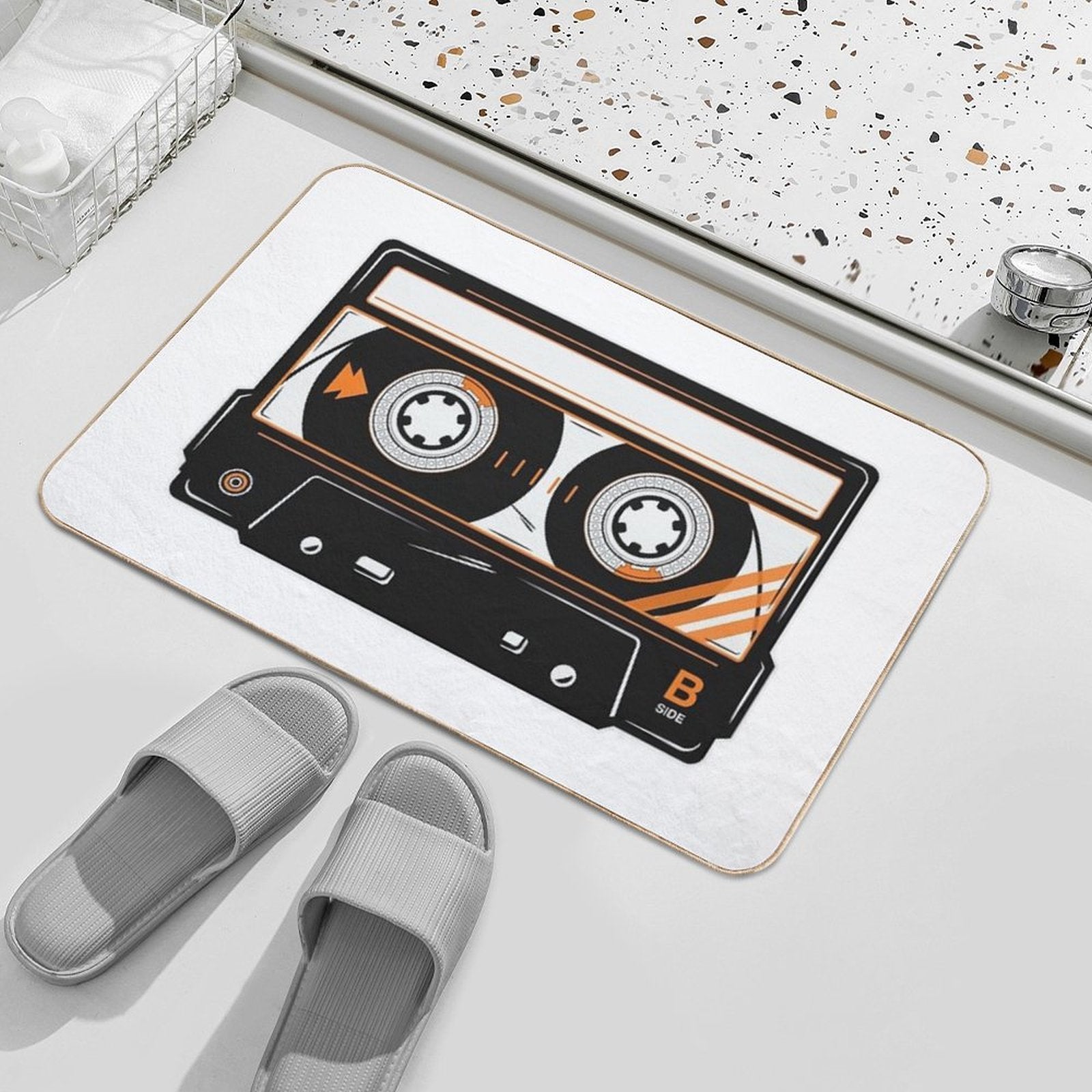 Cassette Tape  Slip-Resistant Bath Mat