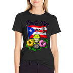 Funny Boricua Coqui Frog Taino Puerto Rico Puerto Rican  Ribbed Collar T-Shirt