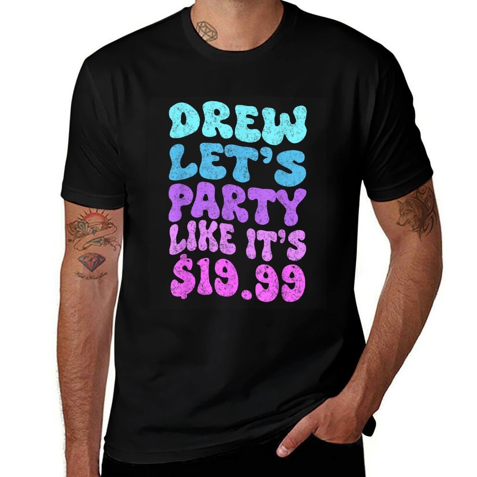 Drew Lets Party Like Its $19.99  Trendy Pattern T-Shirt
