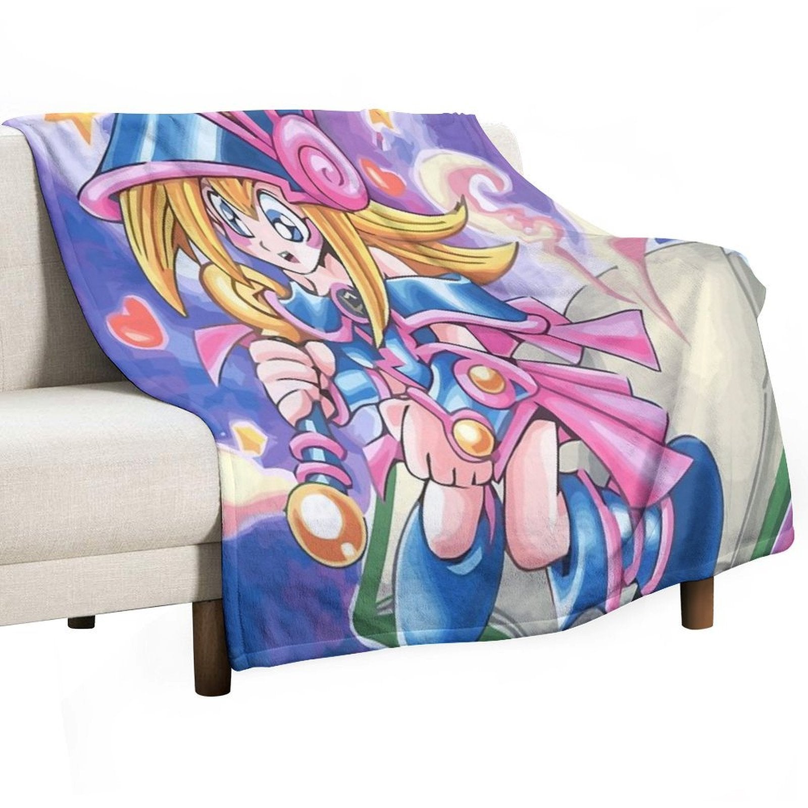 Toon Black Magic Girl Multi-functional Throw Blanket