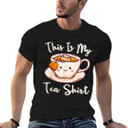 Tea Drinker Tea Lover This Is My Tea Tea Humor Drinker  Oversized Silhouette T-Shirt