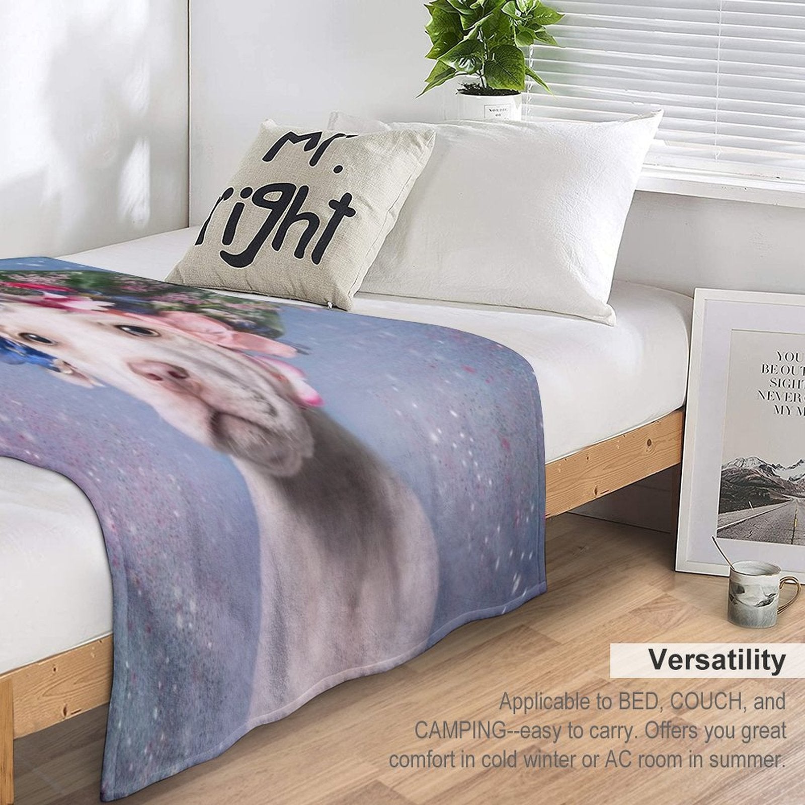 Pit Bull Flower Power, Apollo Durable Throw Blanket