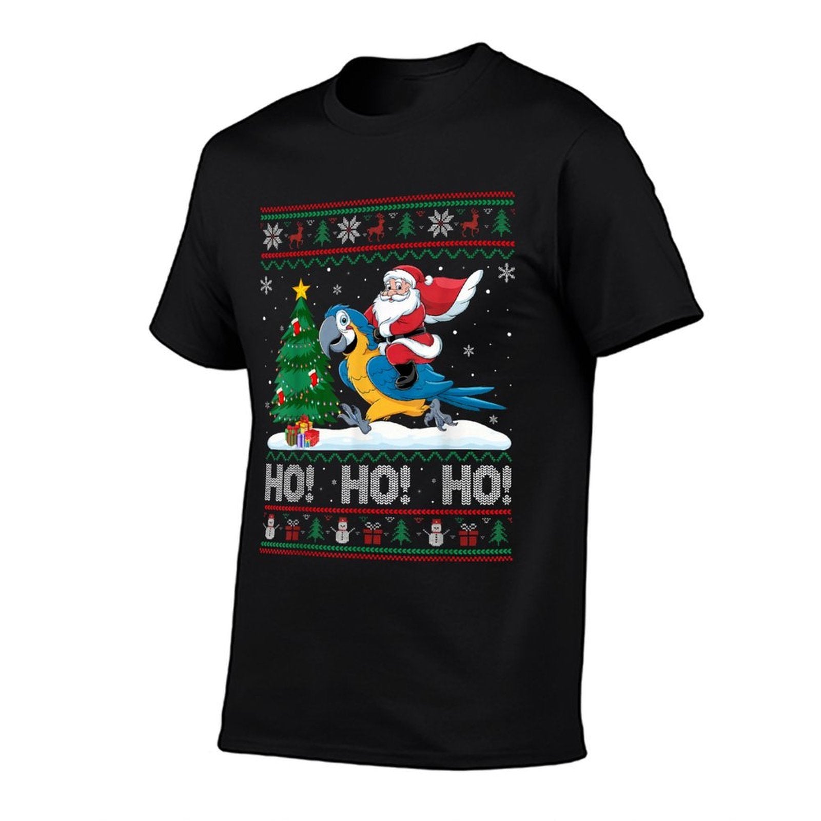 Xmas Tree Lighting Santa Riding Parrot Christmas  Soft T-Shirt