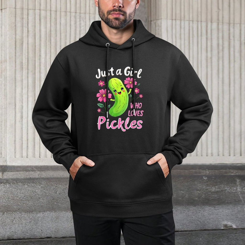 Just A Girl Who Loves Pickles Funny Toddler Pickle Costume All-Day Comfort Hoodie