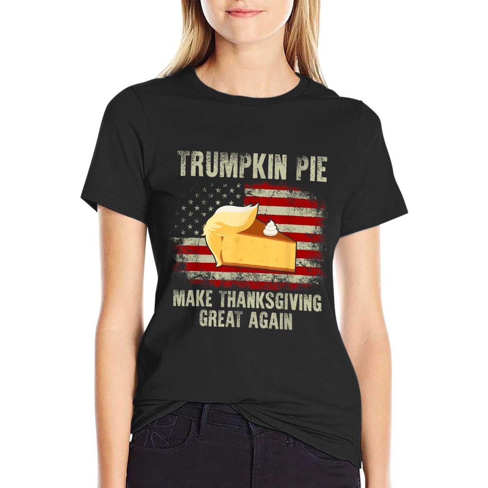 Vintage USA Trumpkin Pie Make Thanksgiving Great Again  Versatile T-Shirt