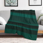 Glorious Green Stripes Lightweight Throw Blanket