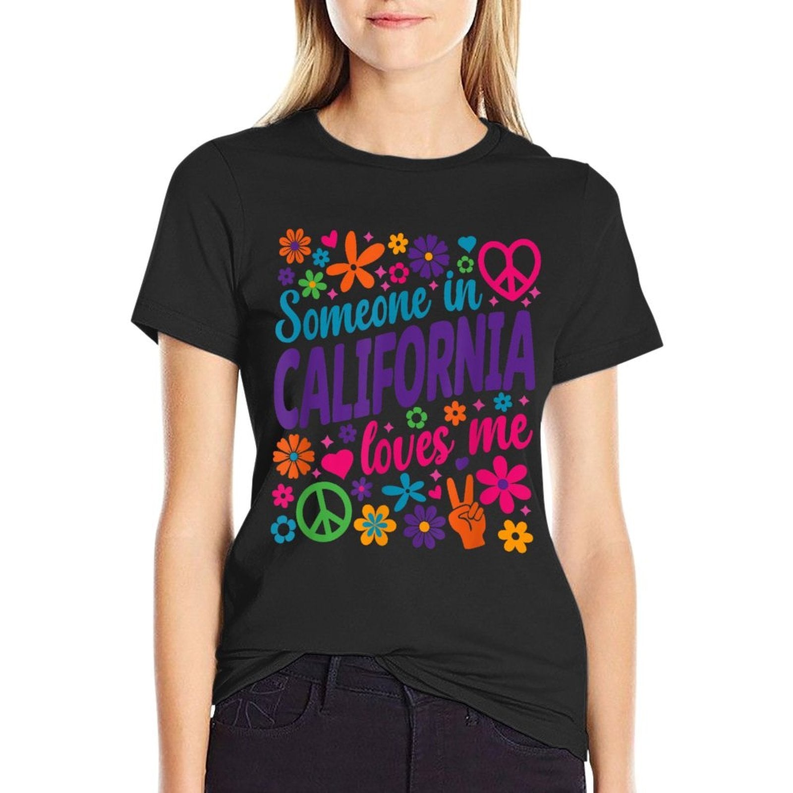 Someone In California Loves Me  Heathered Texture T-Shirt
