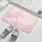 Great Wave Pink Gamer Aesthetic  Eco-Friendly Bath Mat