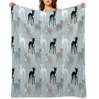 Italian Greyhounds Mid-Century Modern Pattern Wrinkle-free Throw Blanket