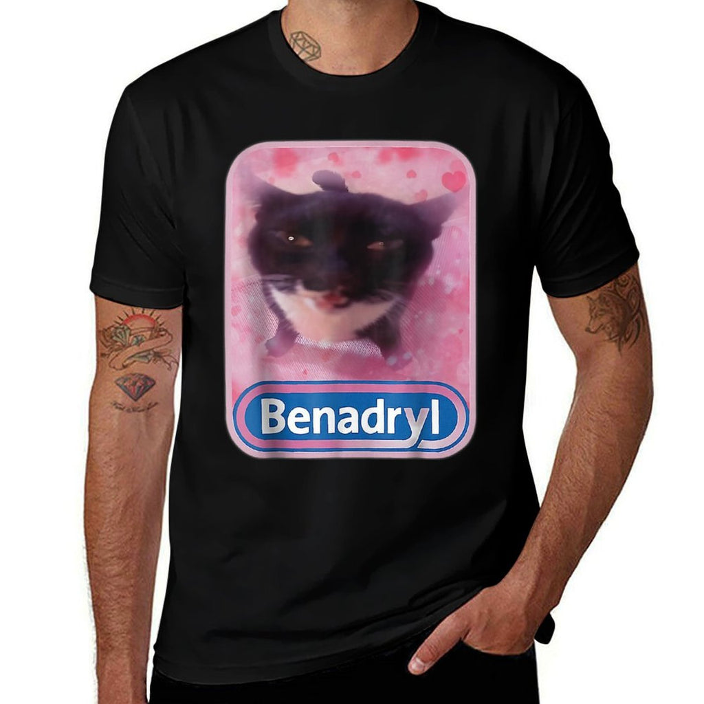 Benadryl Meme Cat Benny Cute  Funny  Slim-fit Cut T-Shirt