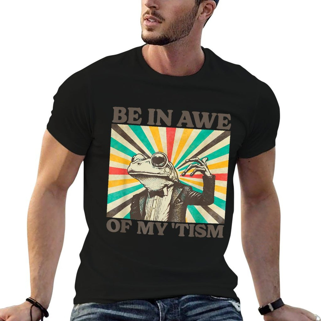 Be In Awe Of My Tism Retro Funny Frog Autism  Moisture-wicking T-Shirt