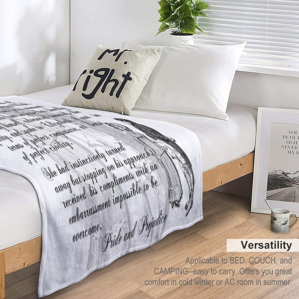 Pride And Prejudice Quote—Jane Austen Themed Wrinkle-free Throw Blanket
