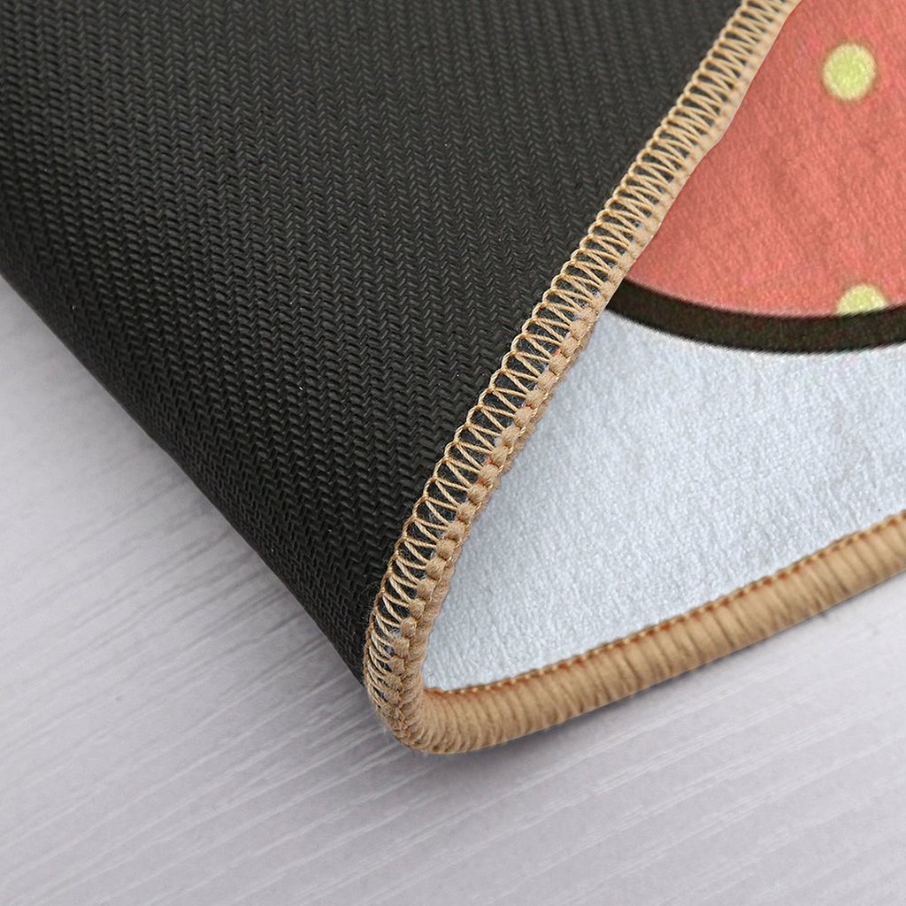 Cute Snail on Strawberry  Non-Slip Bath Mat