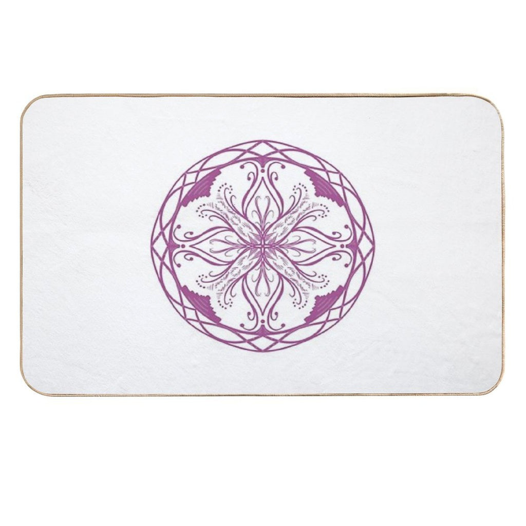 Purple Flower Mandala  Odorless Bath Mat