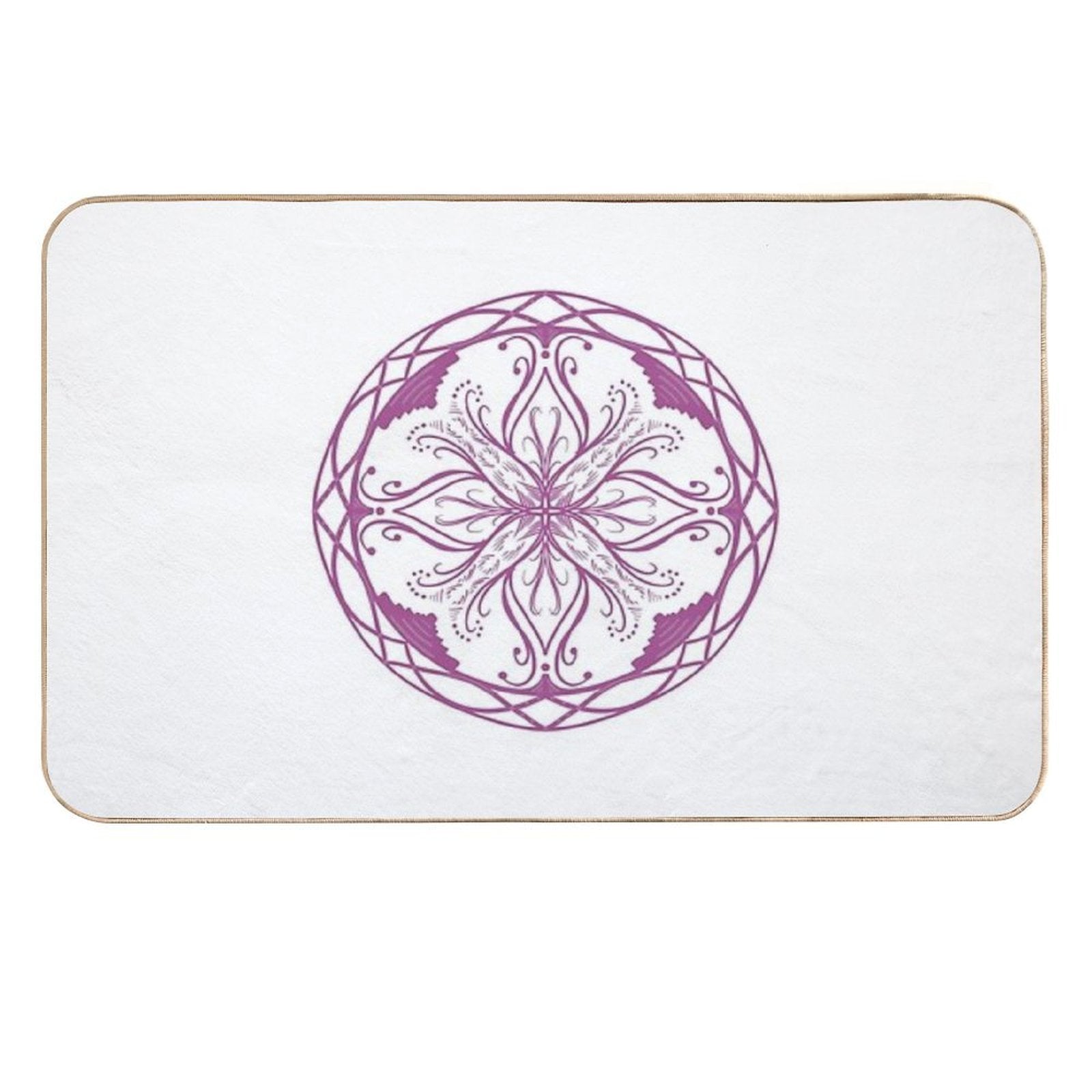 Purple Flower Mandala  Odorless Bath Mat