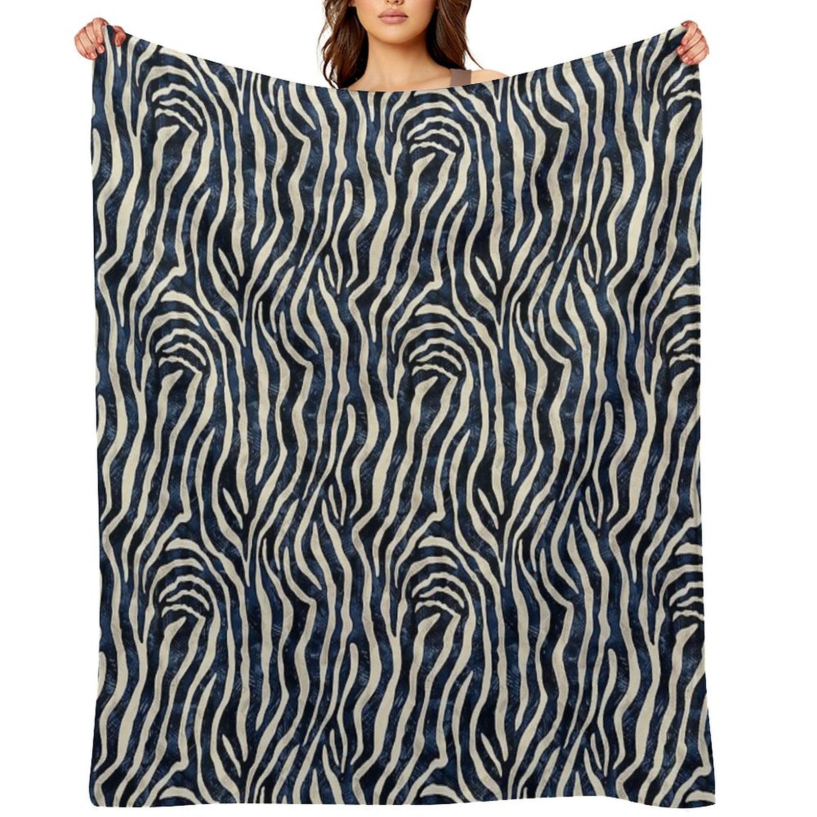 Tropical Zebra Fusion Quick-dry Throw Blanket