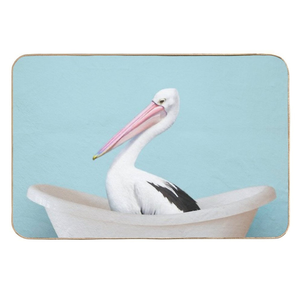 Playing Pelican in Bathtub  High-Traffic Bath Mat