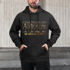 Mens Black Fathers Day Black Dad Black Father Essential Element Relaxed Fit Hoodie