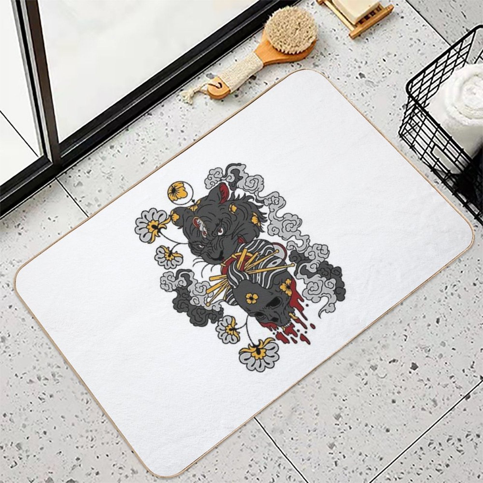 Tiger Dead Geisha  High-Traffic Bath Mat