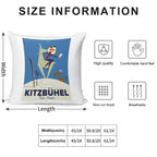 Kitzbuhel Poster Soft Hidden Zipper Throw Pillow