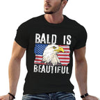 Bald Is Beautiful 4th of July Independence Day Bald Eagle  Relaxed-fit T-Shirt