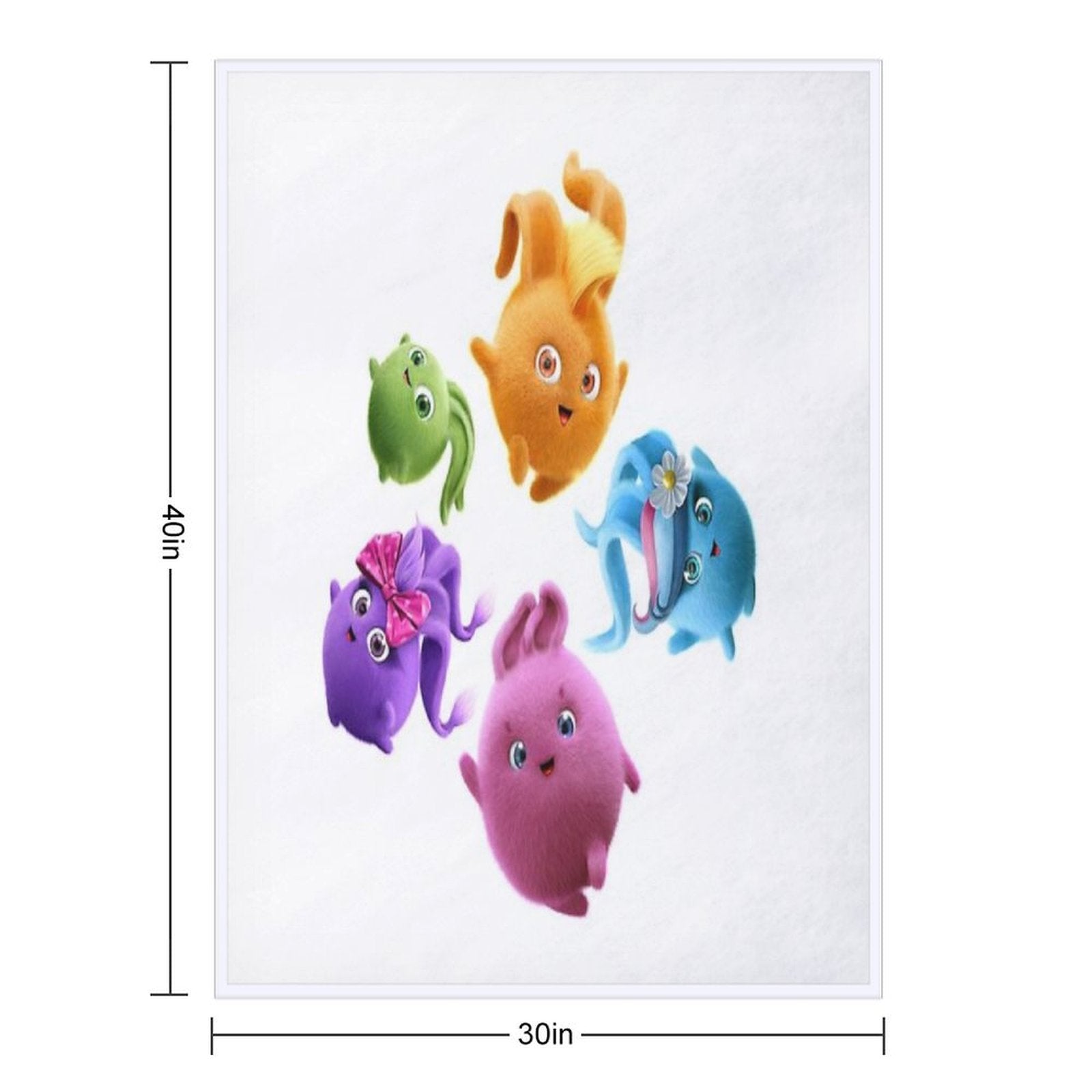 Sunny Bunnies - All Together Now Durable Throw Blanket