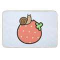 Cute Snail on Strawberry  Non-Slip Bath Mat