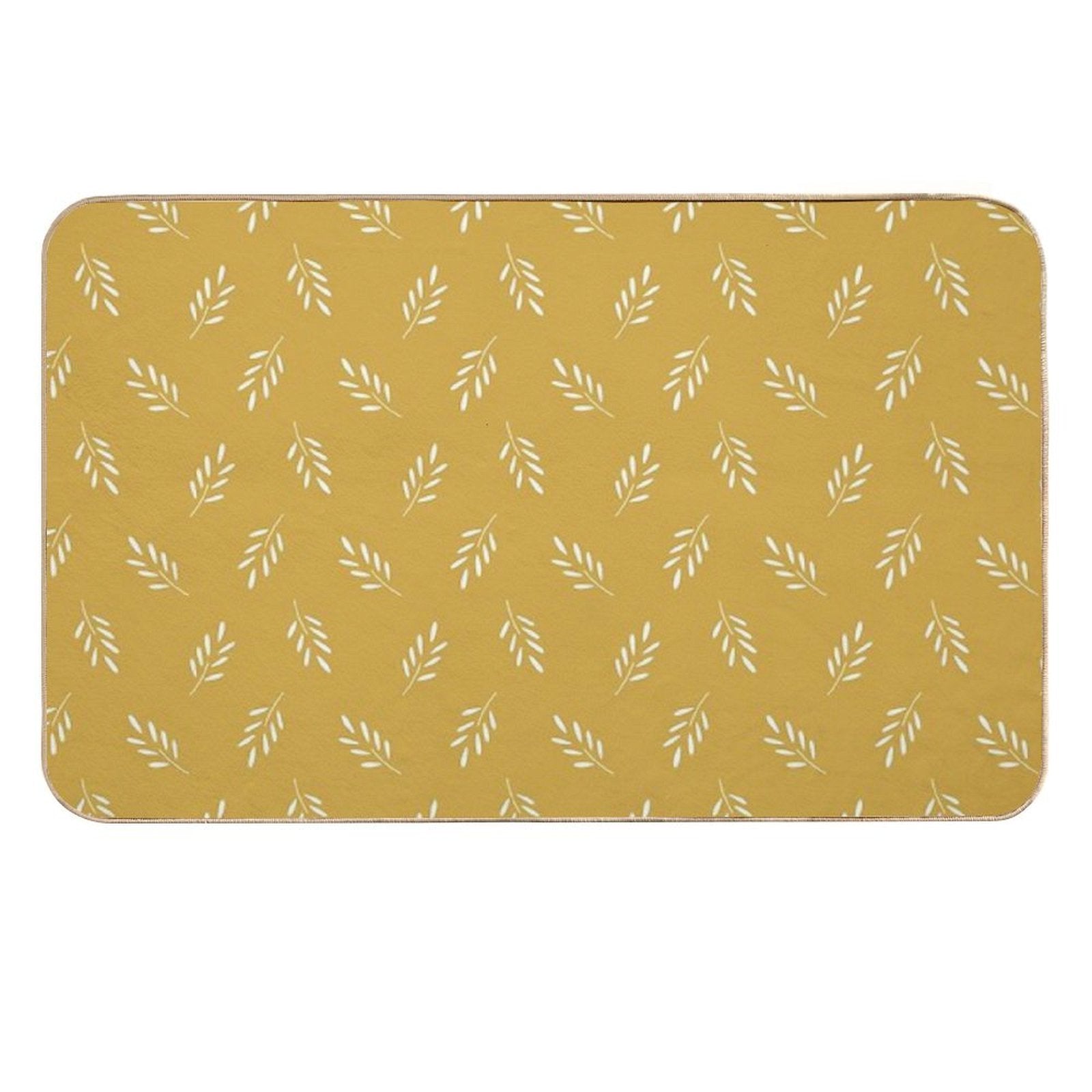 Simple Leaf (marigold)  Fade-Resistant Bath Mat