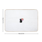 Lesbian Pride Flag Black Cat Sticker WLW  Versatile Bath Mat