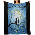 Cats Full Moon All-season Throw Blanket