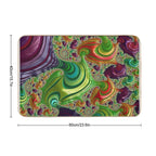 Trippy Tea Party - Fractal Art  Slip-Resistant Bath Mat