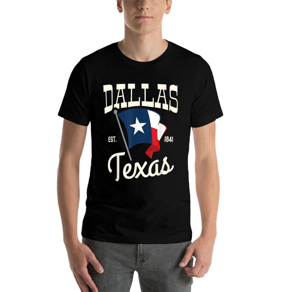 Dallas City Texas Est 1841 Texas State Vintage  Stretchy T-Shirt