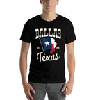 Dallas City Texas Est 1841 Texas State Vintage  Stretchy T-Shirt
