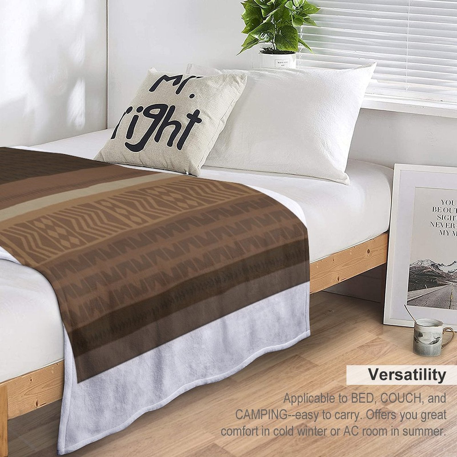 Decorative Ethnic Shrink-resistant Throw Blanket