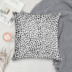 Modern Black And White Hand Drawn Polka Dots Soft Fade-Resistant Throw Pillow