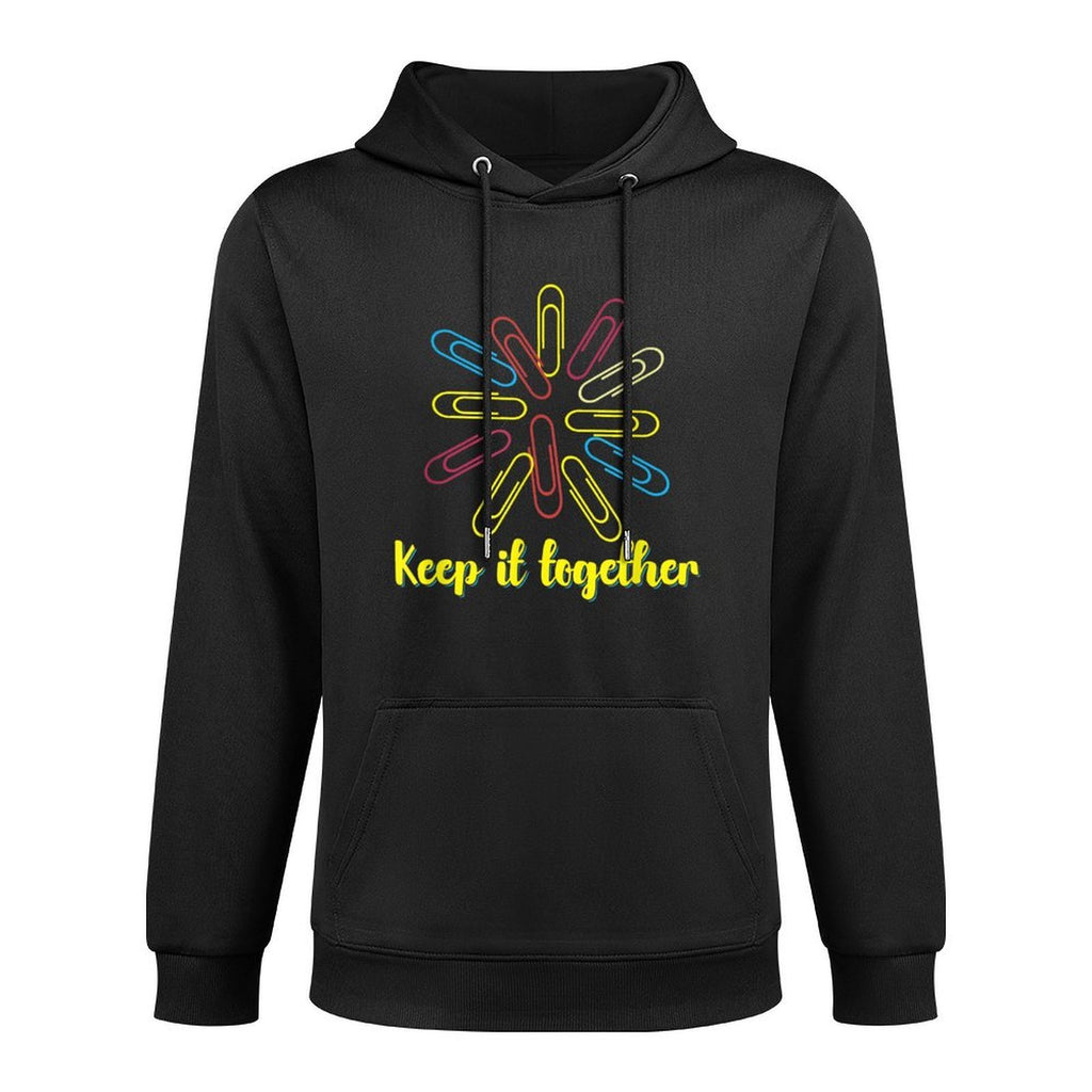 Keep It Together, Funny Paperclip National Day Shape Retention Hoodie