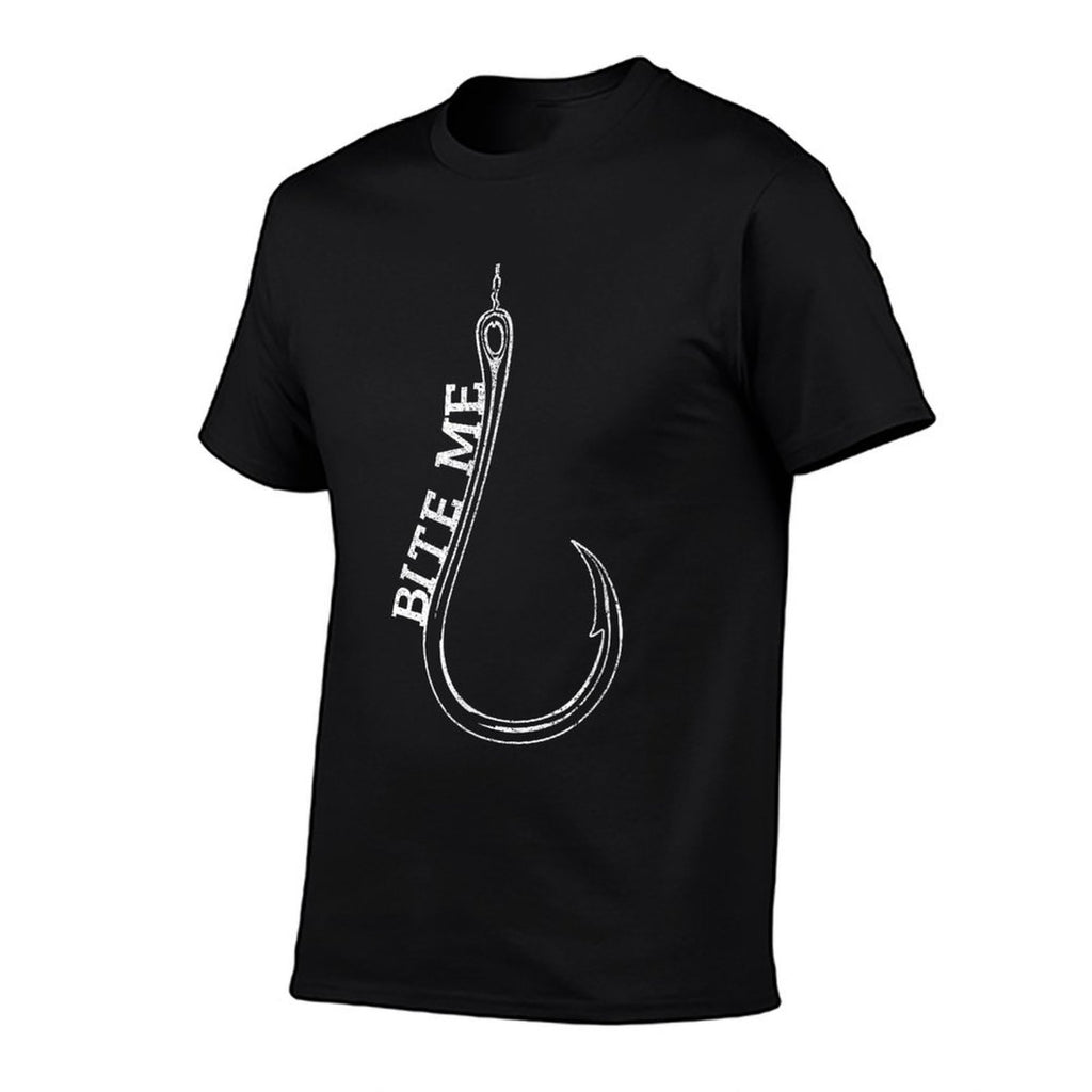 Fishing Hook Bite Me Bass Catfish Pike Fisherman Funny Gift  Moisture-wicking T-Shirt
