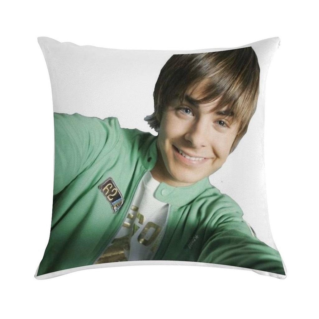 Zac Efron Selfie Soft Gift Ready Throw Pillow